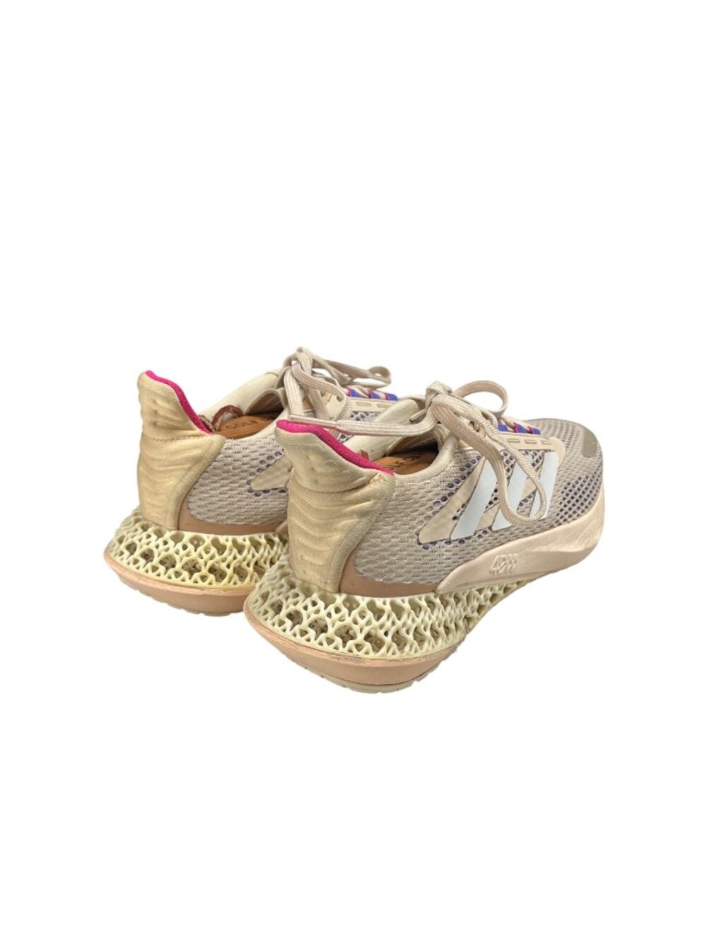 Adidas 4DFWD Running Shoes Womens US 7.5 Beige Pink 3D Printed Sole Mesh Upper - Picture 4 of 6